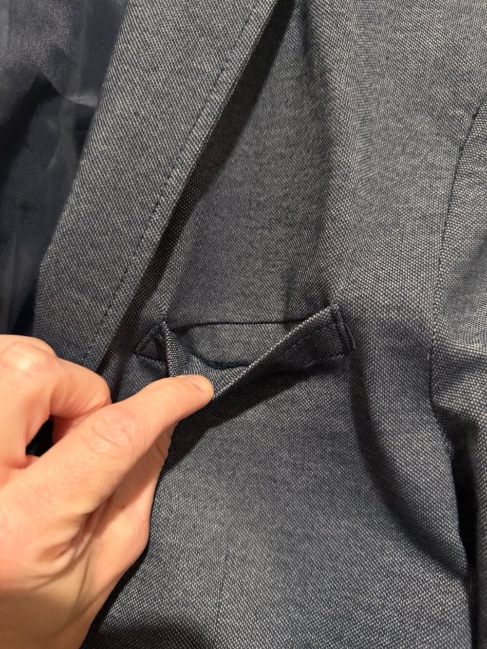 H&M Grey Tailored Sport Coat 36R - Modern Minimalist Blazer - Picture 5 of 9